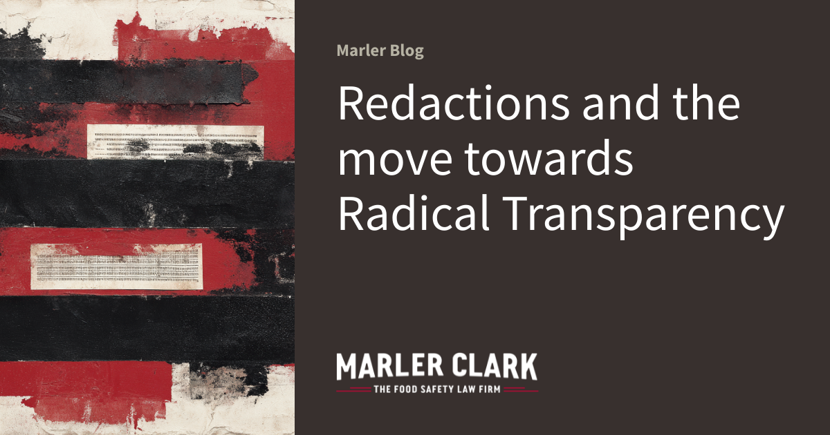 Redactions and the move towards Radical Transparency