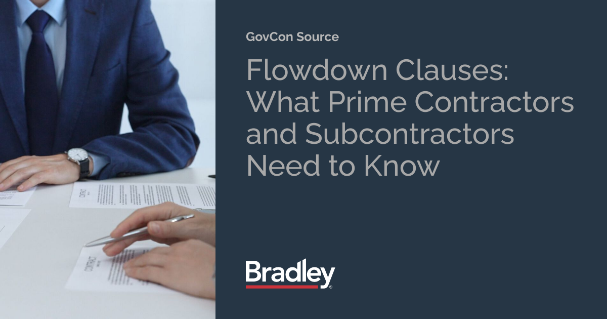 Flowdown Clauses: What Prime Contractors and Subcontractors Need to ...