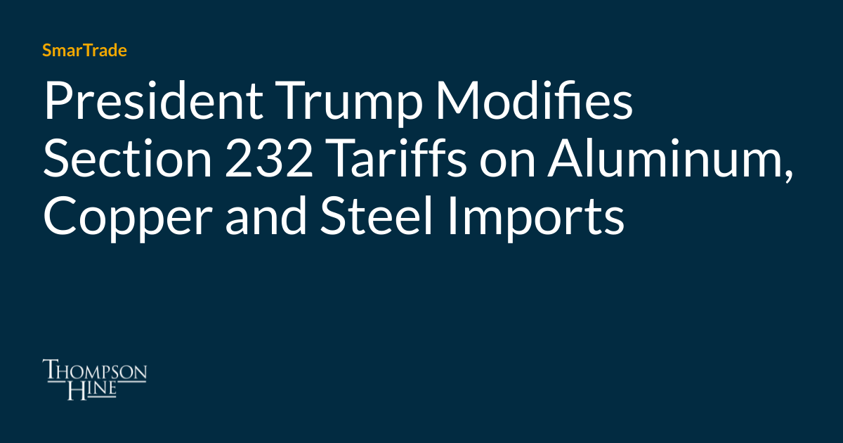 Section 232 Form.pdf President Trump Modifies Section 232 Tariffs on Aluminum, Copper and ...
