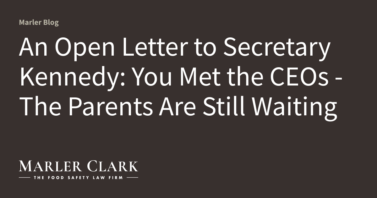An Open Letter to Secretary Kennedy: You Met the CEOs – The Parents Are Still Waiting