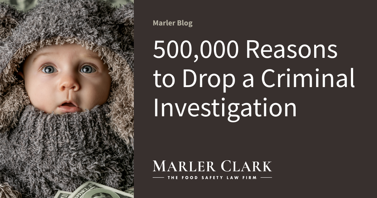500,000 Reasons to Drop a Criminal Investigation