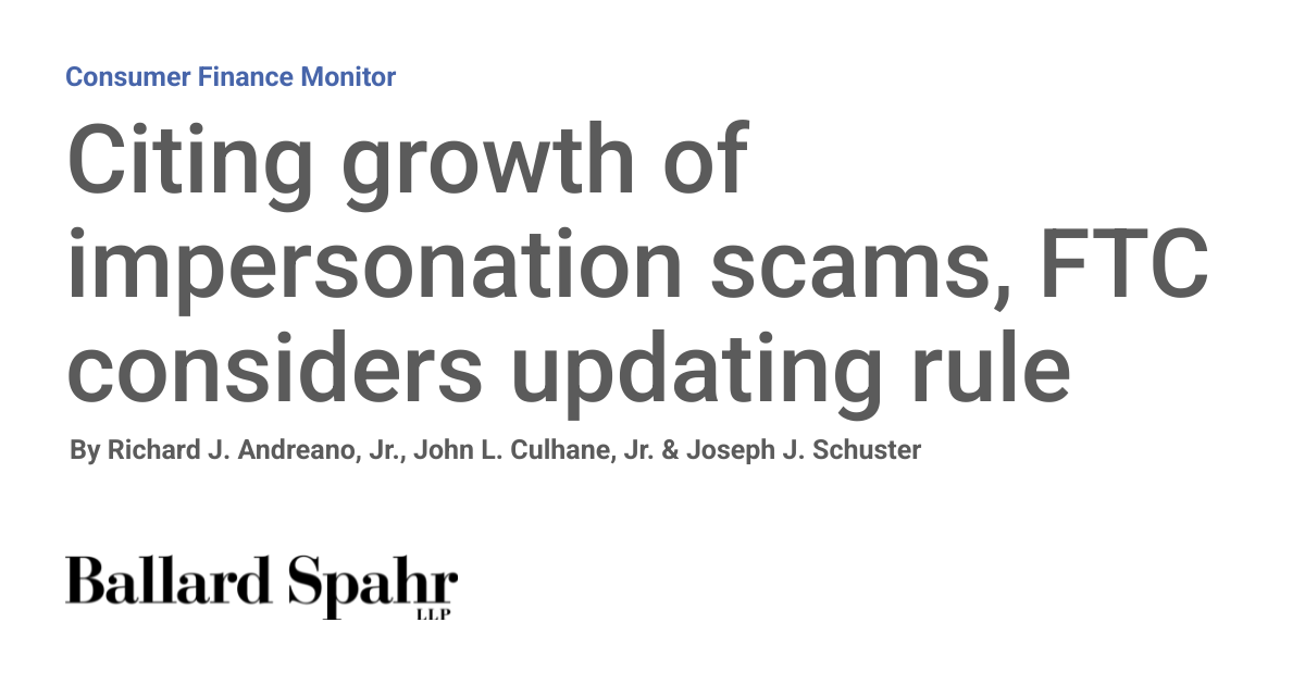 Citing growth of impersonation scams, FTC considers updating rule