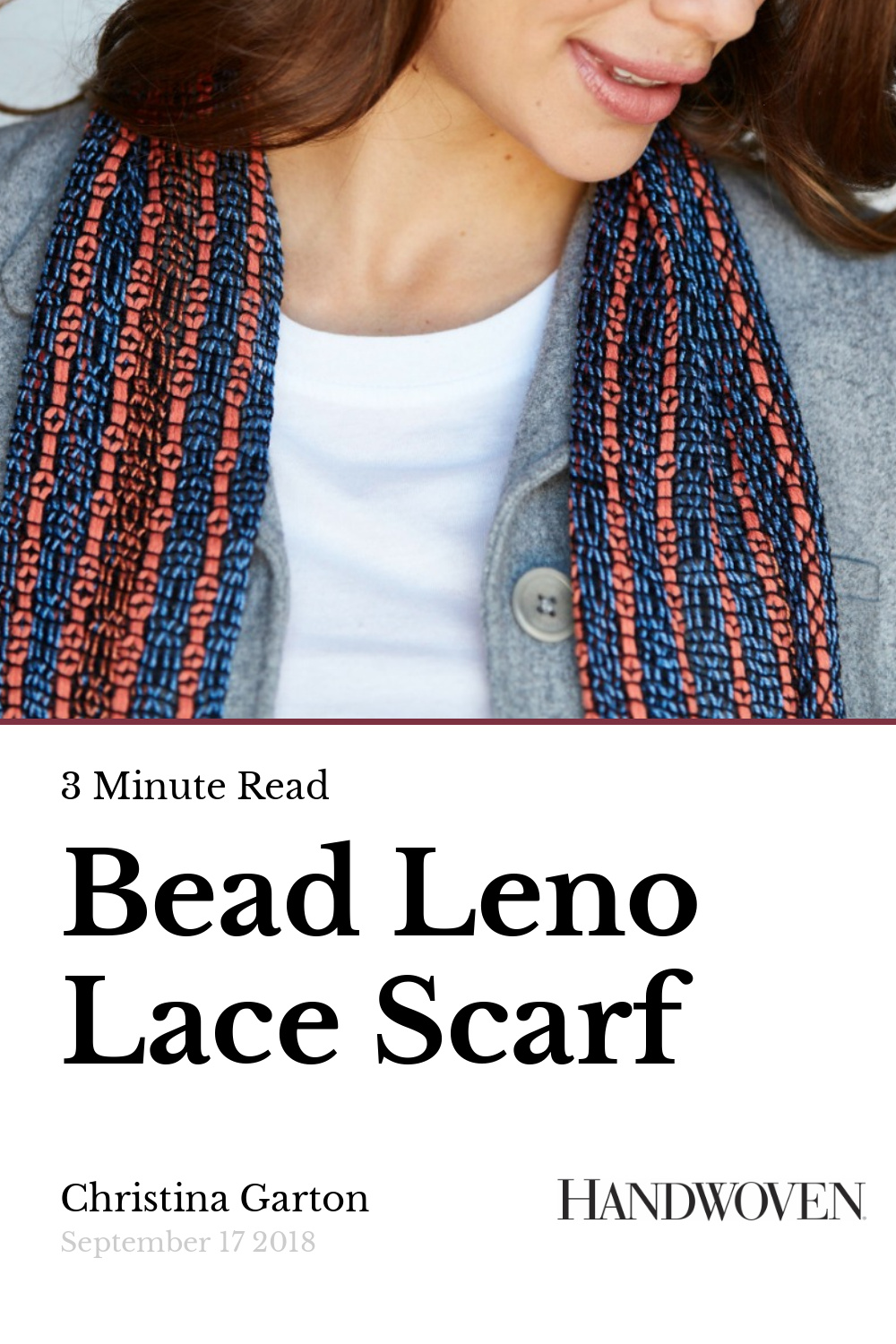 Bead Leno Lace Scarf Handwoven