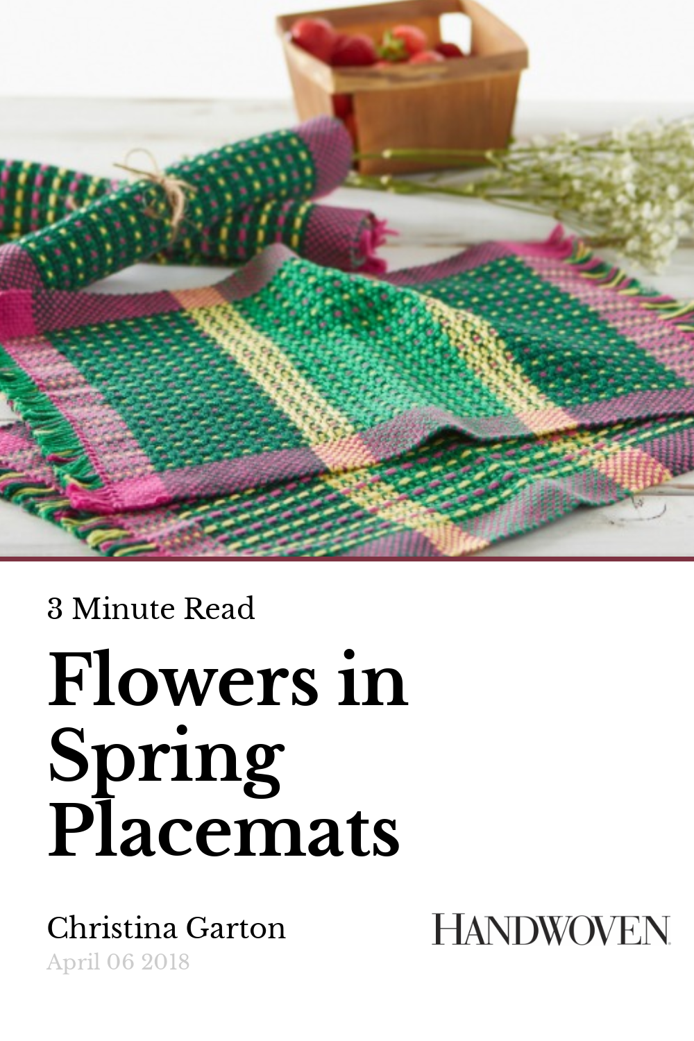 Flowers in Spring Placemats Handwoven