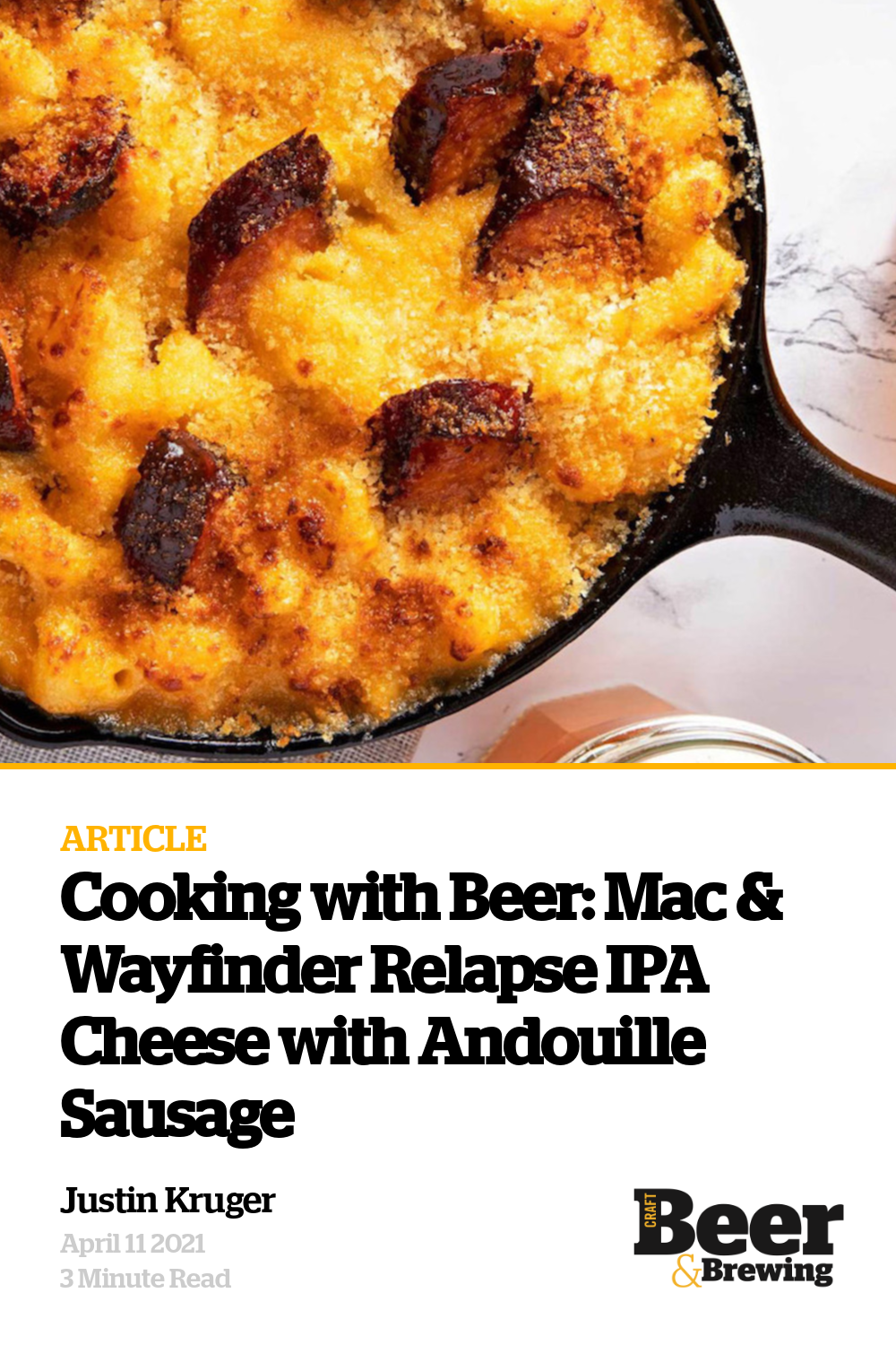 Cooking with Beer Mac & Wayfinder Relapse IPA Cheese with Andouille