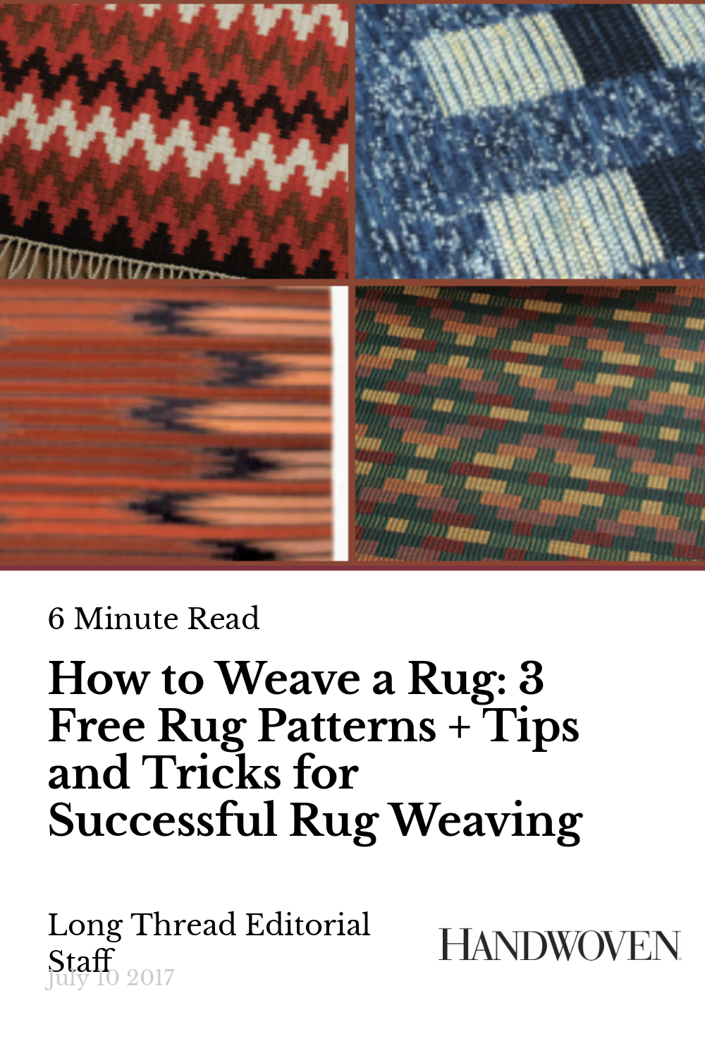 How to Weave a Rug 3 Free Rug Patterns + Tips and Tricks for