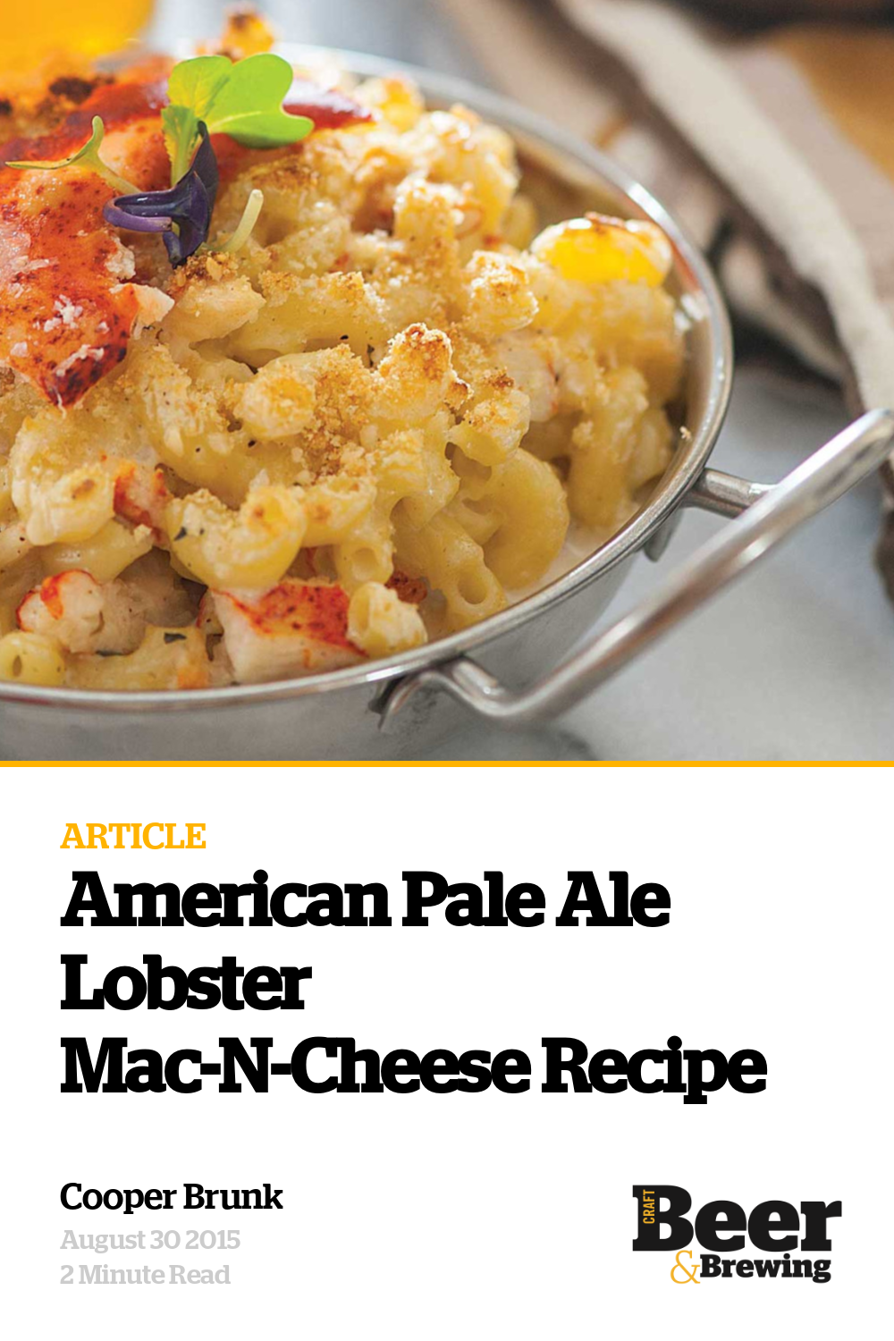 American Pale Ale Lobster MacNCheese Recipe Craft Beer & Brewing