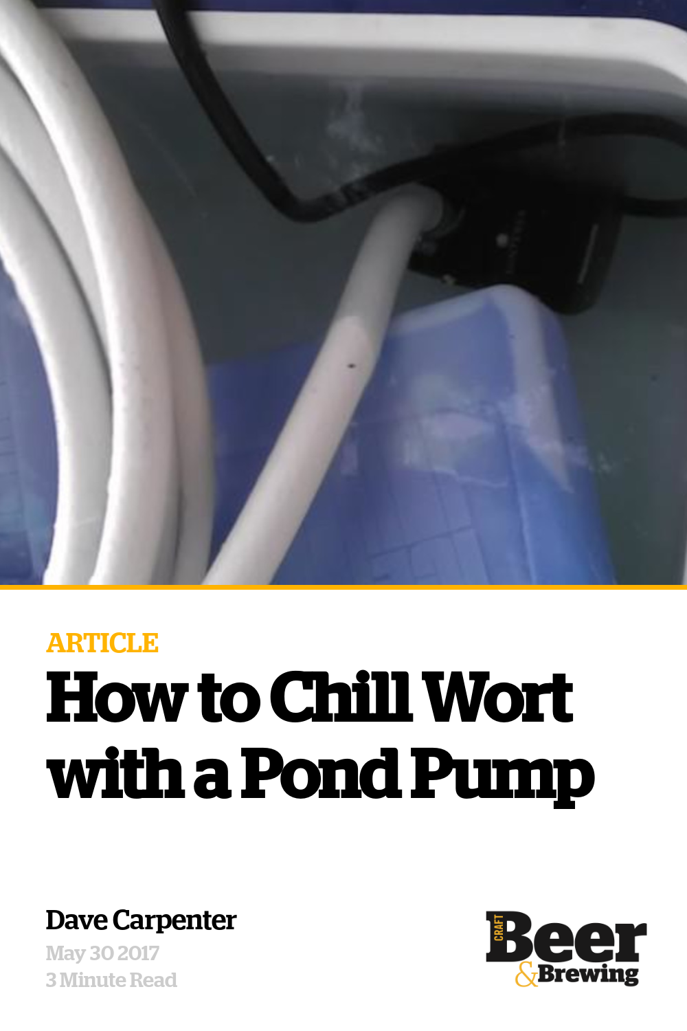 How to Chill Wort with a Pond Pump Craft Beer & Brewing