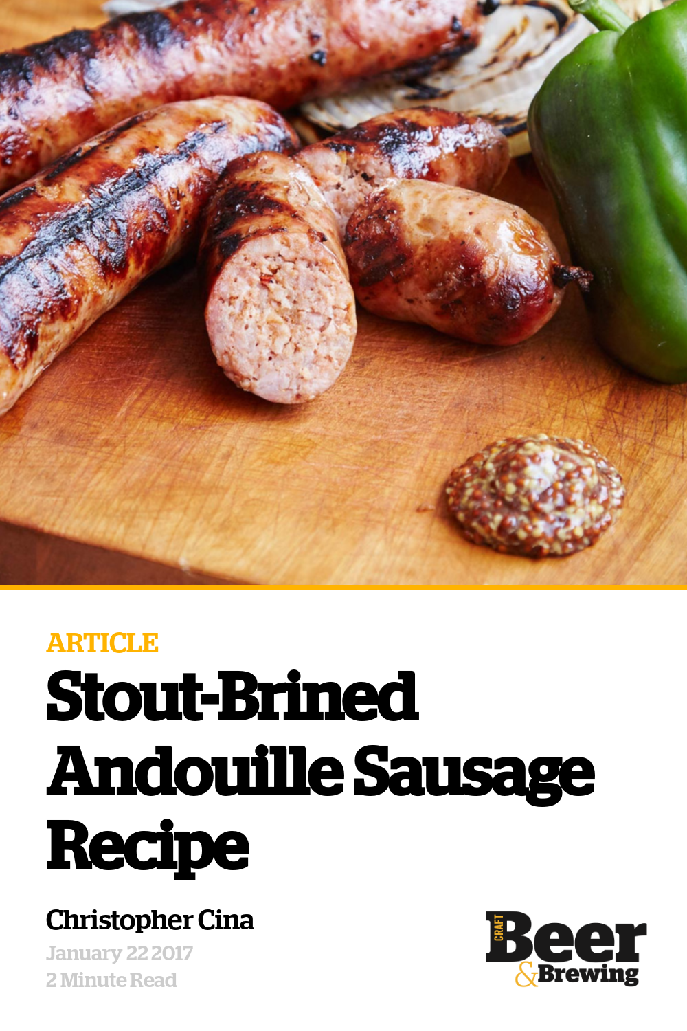 StoutBrined Andouille Sausage Recipe Craft Beer & Brewing