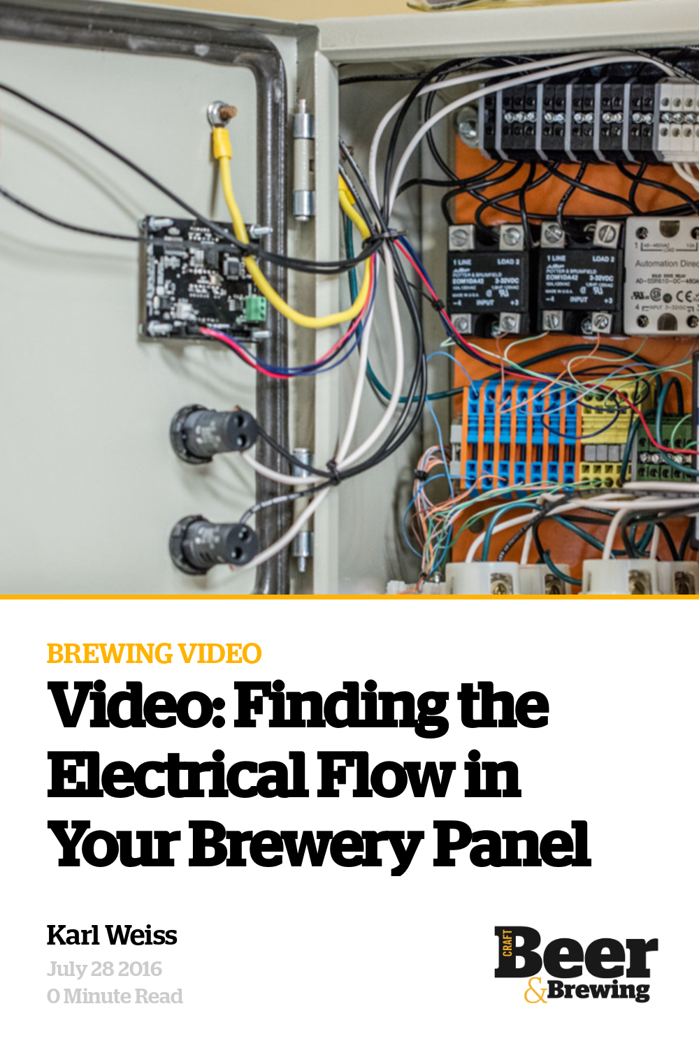 Video Finding the Electrical Flow in Your Brewery Panel Craft Beer