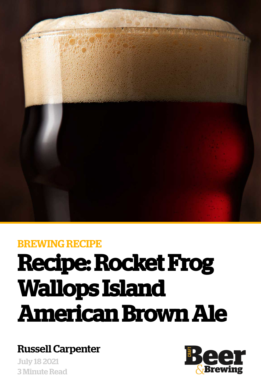 Recipe Rocket Frog Wallops Island American Brown Ale Craft Beer